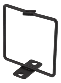 Kabelio žiedas vertikaliam montavimui, 80x80mm, metalas DELTACO juoda / 19-13s