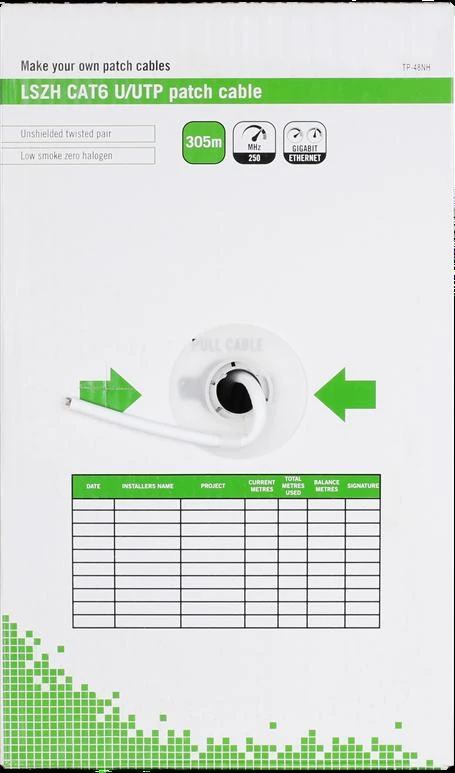 Kabelis DELTACO F/UTP, 305m, Cat6, baltas / TP-48NH