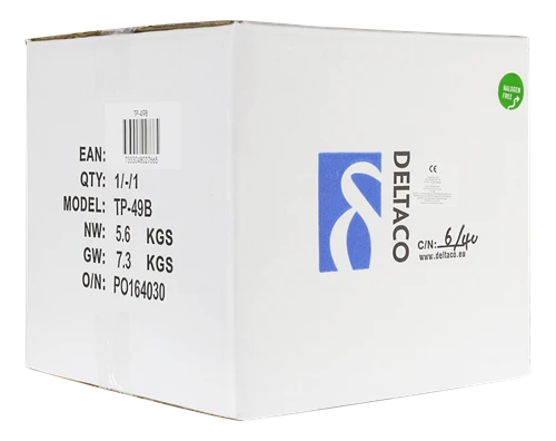 Kabelis DELTACO U/FTP Cat6a, 100 m, 500MHz, juodas / TP-49B