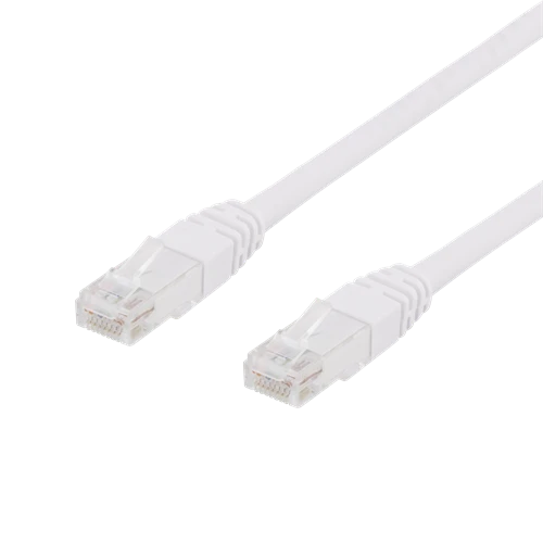 Kabelis DELTACO U/UTP, Cat6, 0.5m, 250MHz LSZH baltas / TP-60V