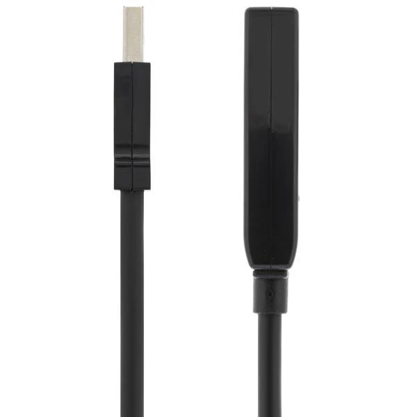 Kabelis DELTACO USB 2.0 ilgintuvas, 10.0m, aktyvus, juodas / USB2-EX10M