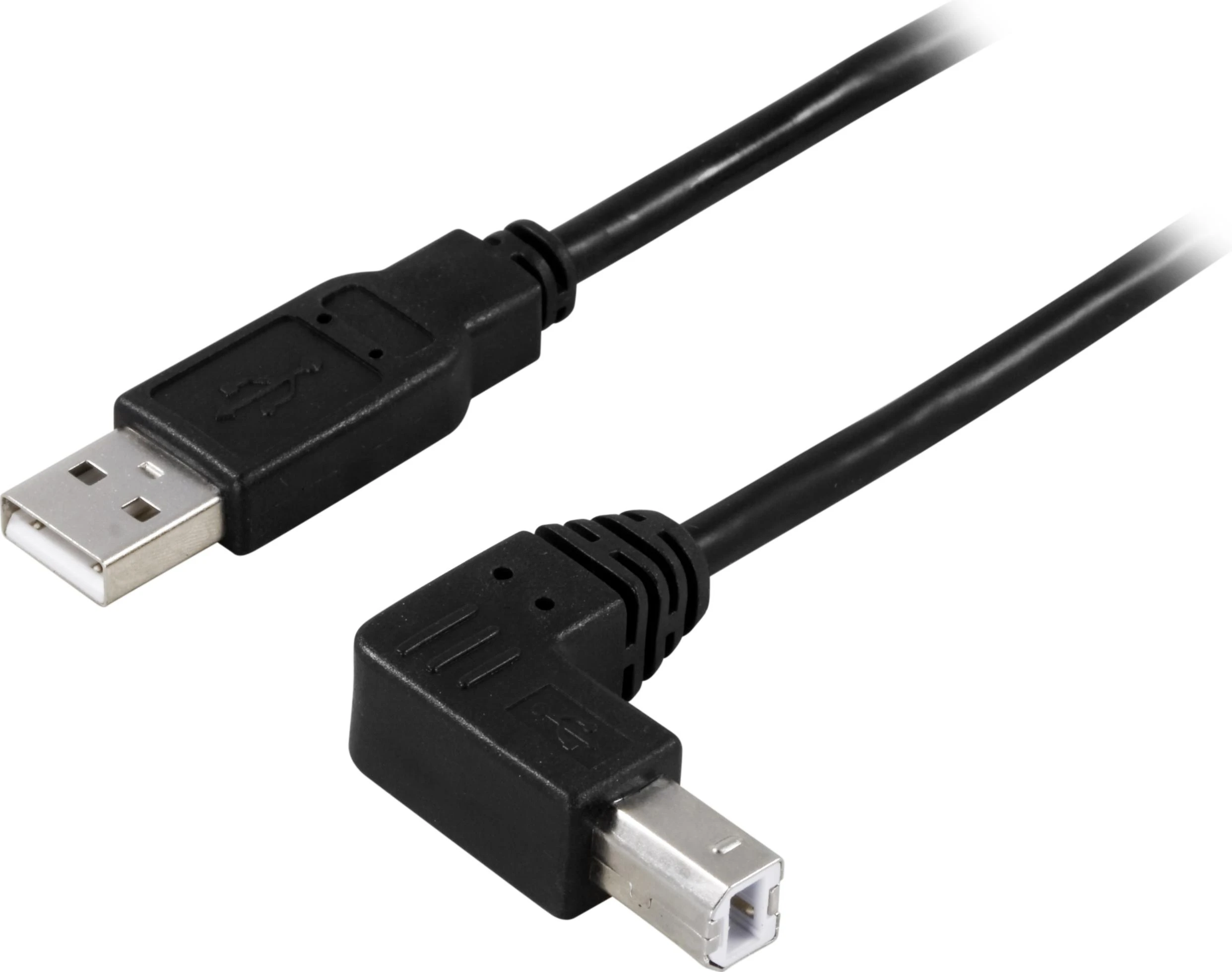Kabelis DELTACO USB 2.0, Type A male - Type B male, 1 m, juodas / USB-210SA