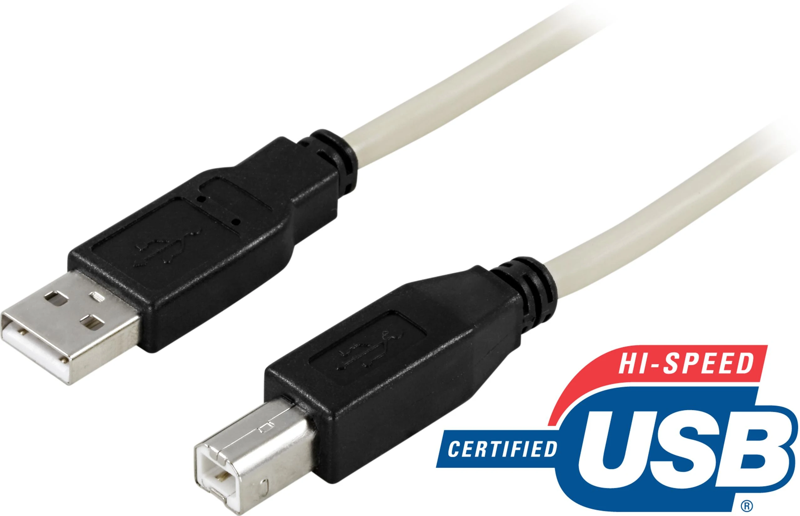 Kabelis DELTACO USB 2.0, A tipo kištukas - B tipo kištukas 0,5 m / USB-205