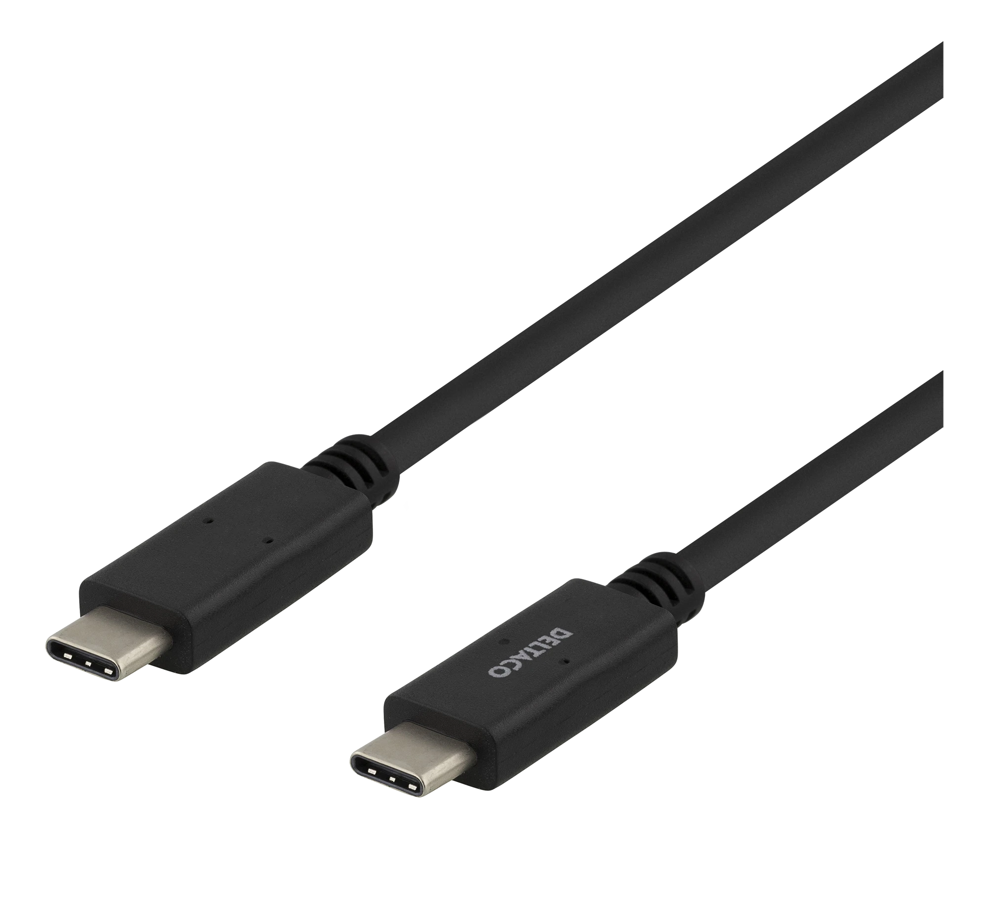 Kabelis DELTACO USB 2.0, Type C - Type C, 1m, juodas / USBC-2001M