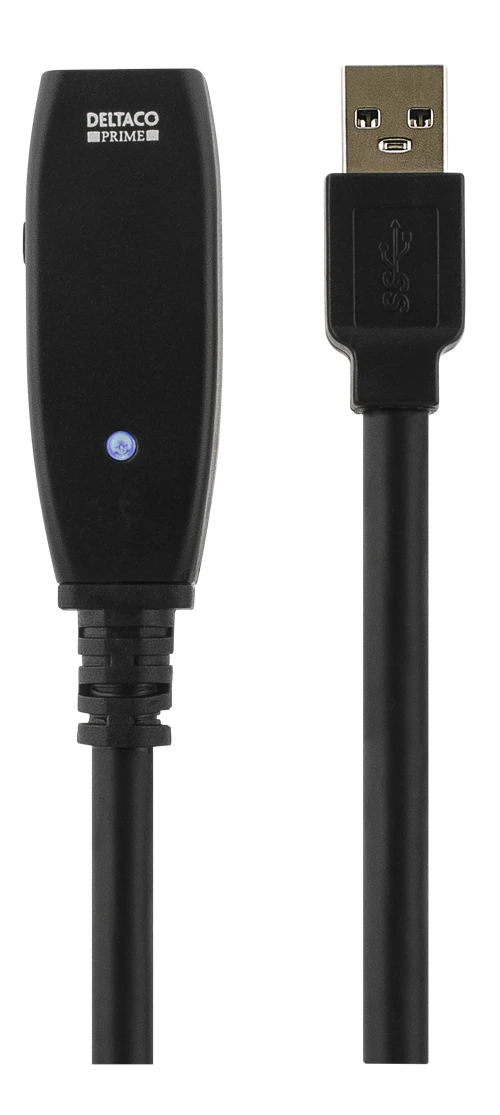Kabelis DELTACO USB 3.0, 2m, juodas / USB3-1000