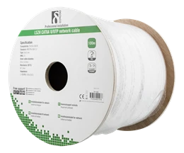 Kabelis DELTACO UTP, 100m, CAT6a, baltas / TP-56C