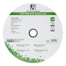 Kabelis DELTACO UTP, 305m, CAT6a, pilkas / TP-57
