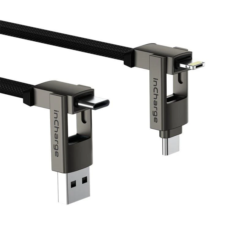 Kabelis visiems įrenginiams Rolling Square inCharge® 6 Max USB-C/Lightning/Micro USB, 1.5m/ 6770058