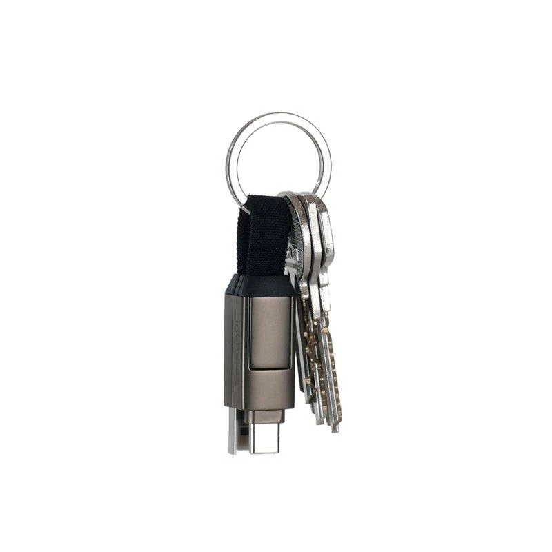 Kabelių rinkinys-raktų pakabukas Rolling Square inCharge® 6 USB-C/Lightning/Micro USB, 6cm/ 6770055
