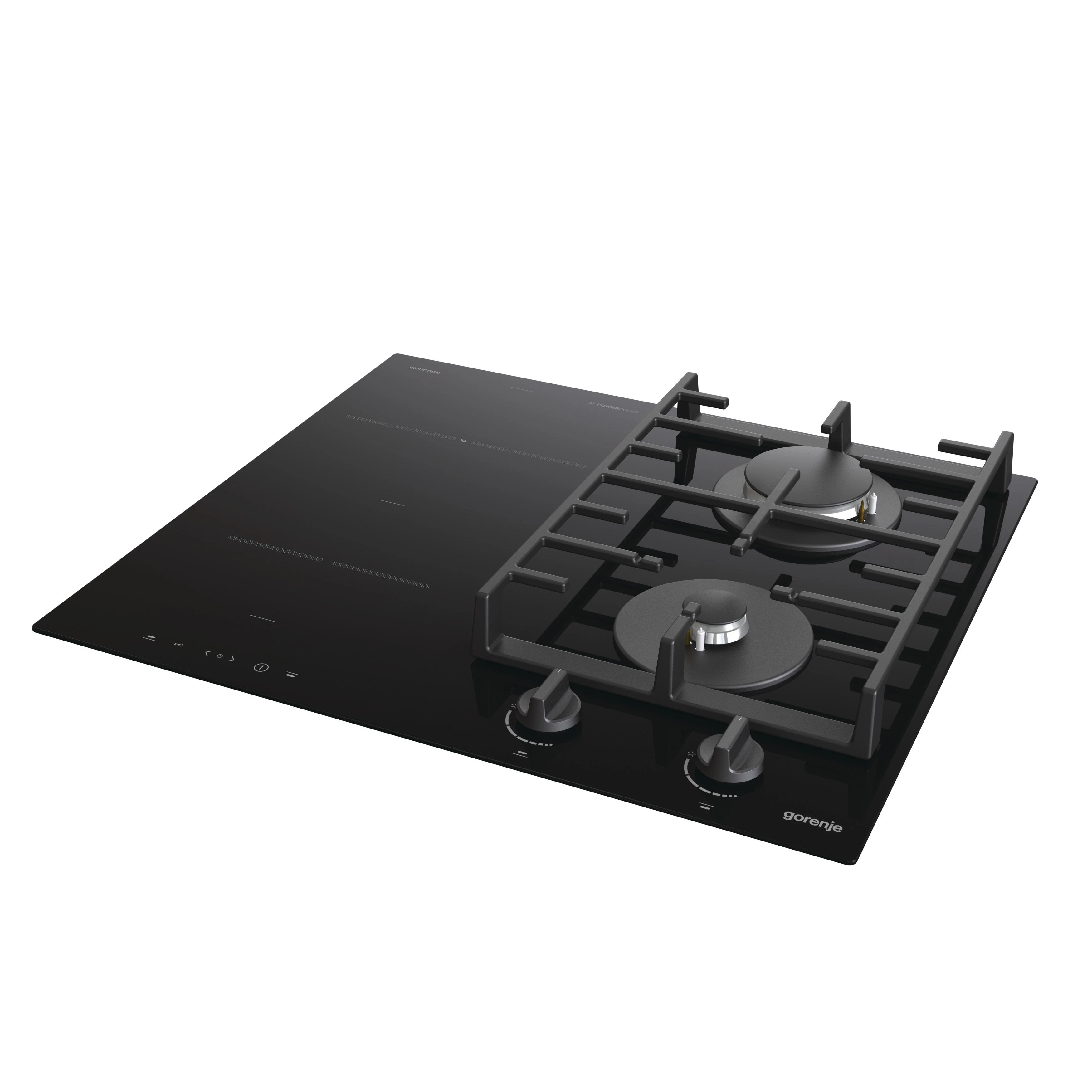 Gorenje kaitlentė GCI691BSC Indukcija ir dujos, Degiklių / virimo zonų skaičius 4, Juodas, Laikmatis