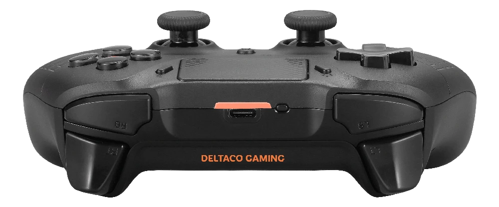 PS4/PC/Android/iOS valdiklis DELTACO GAMING Bluetooth, 2 programuojami makrokomandos mygtukai, juodas / GAM-139