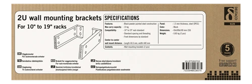 Laikiklis DELTACO 10 "-19", juodas / 19-DTSR0702