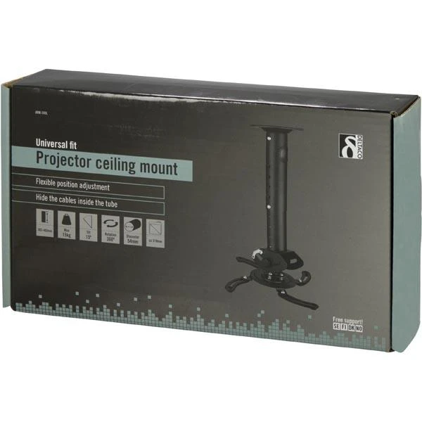DELTACO Projektorio laikiklis 15kg , 302-402mm juodas ARM-500L