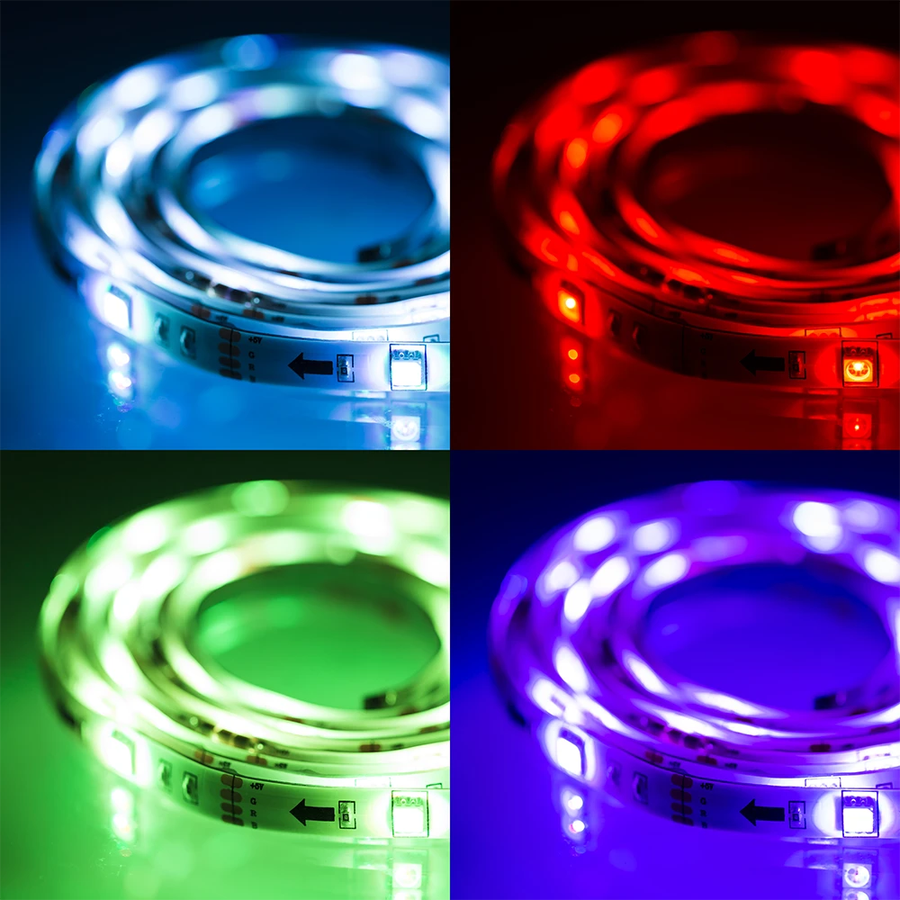 LED juosta DELTACO GAMING RGB, 2x50cm,12 skirtingų spalvų, nuotolinio valdymo pultas / GAM-114