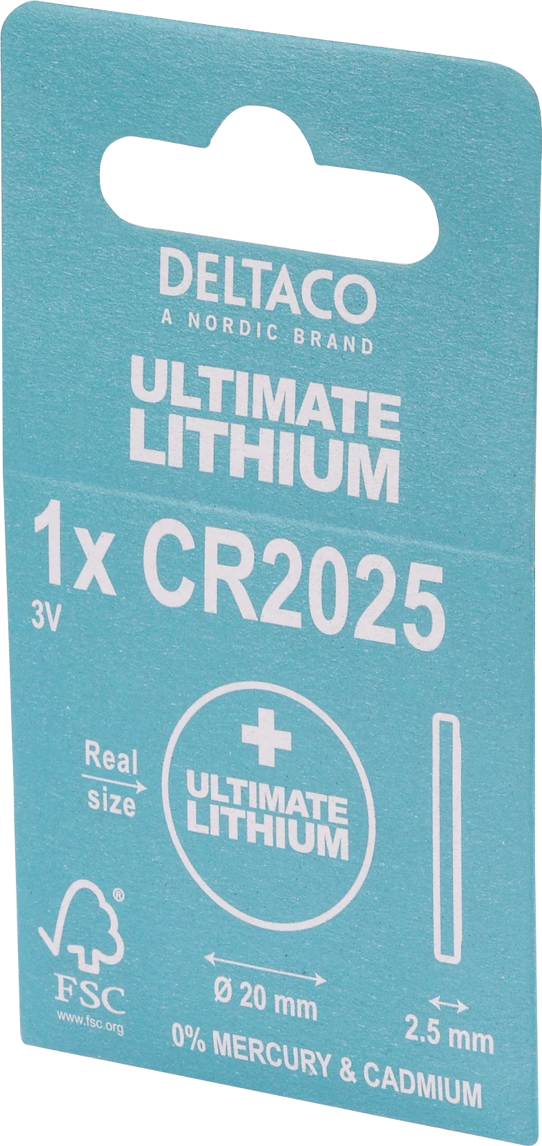 Ličio baterija DELTACO Ultimate 3V, CR2025, 1 vnt. pakuotė / ULT-CR2025-1P