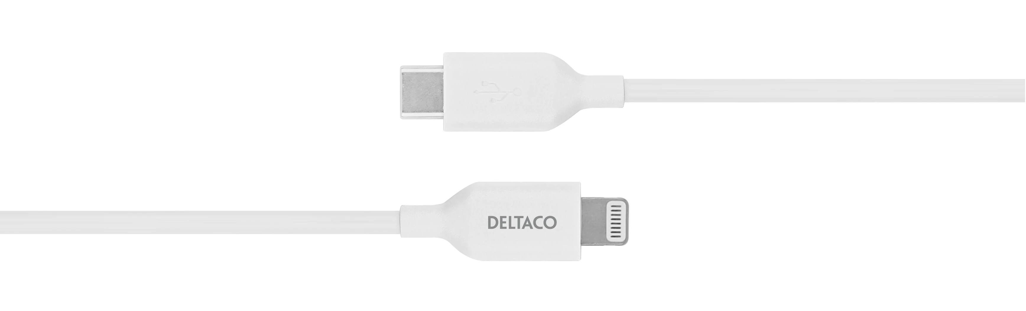 Lightning kabelis DELTACO USB-C - Lightning, 1m, Apple C94 chipset FSC ženklinta pakuotė, baltas / IPLH-451