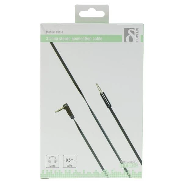 DELTACO 3.5mm garso laidas pakuotėje