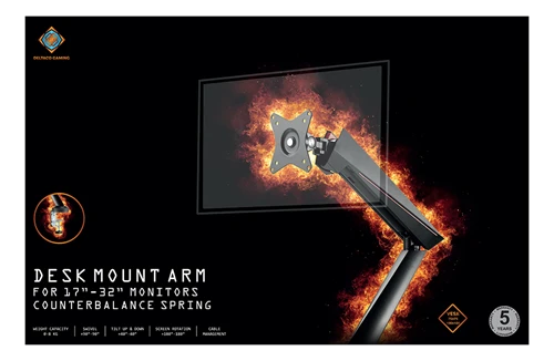Monitorius Monitoriaus laikiklis DELTACO GAMING 17"-32" ekranams, VESA 75x75 / 100x100, juodas / GAM-101