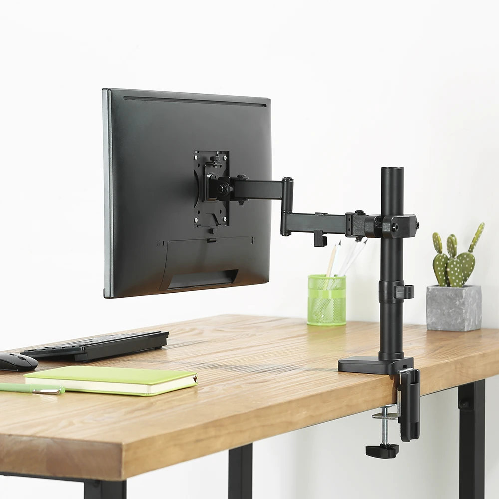 Monitoriaus laikiklis DELTACO OFFICE skirtas montuoti ant stulpo, 17-32", iki 8kg, pakreipiamas, pasukamas, apsukamas, juoda / ARM-0305