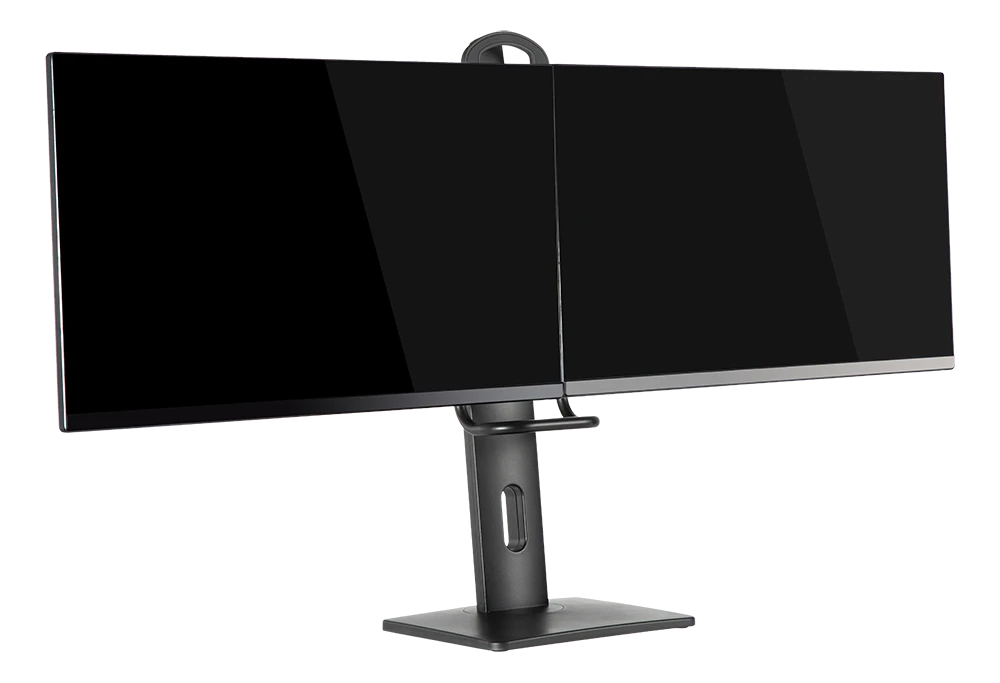 Monitoriaus laikiklis DELTACO OFFICE su pasukimu, 2 monitoriams, pakeliamas, 17-27 ", juodas / ARM-0311