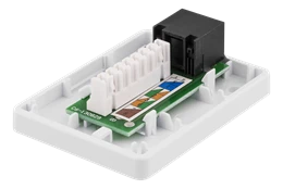 Neapsaugotas tinklo lizdas, UTP 1xRJ45, Cat6 DELTACO baltas / VR-217