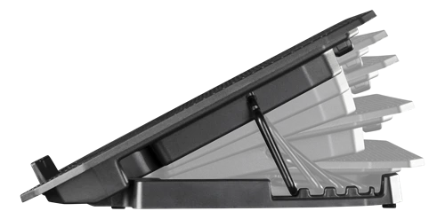 Nešiojamo kompiuterio aušintuvas DELTACO 15.6", 2x120mm, LED šviesos, juodas / LTC-100