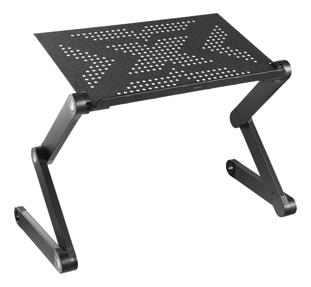 Nešiojamojo kompiuterio stovas DELTACO OFFICE mobilus, reguliuojamo aukščio, juodas / DELO-0305