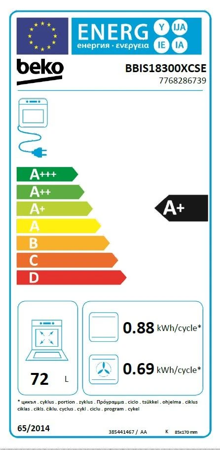 Orkaitė Oven BEKO BBIS18300XCSE