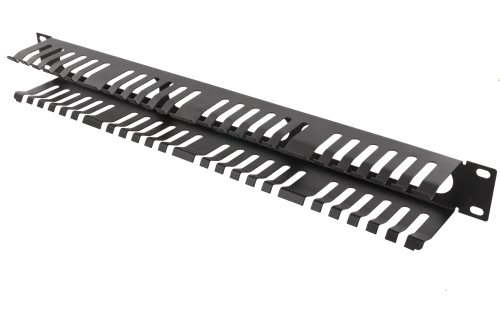 Panelė kabelis DELTACO 19 ", 1U, juoda / 19-24
