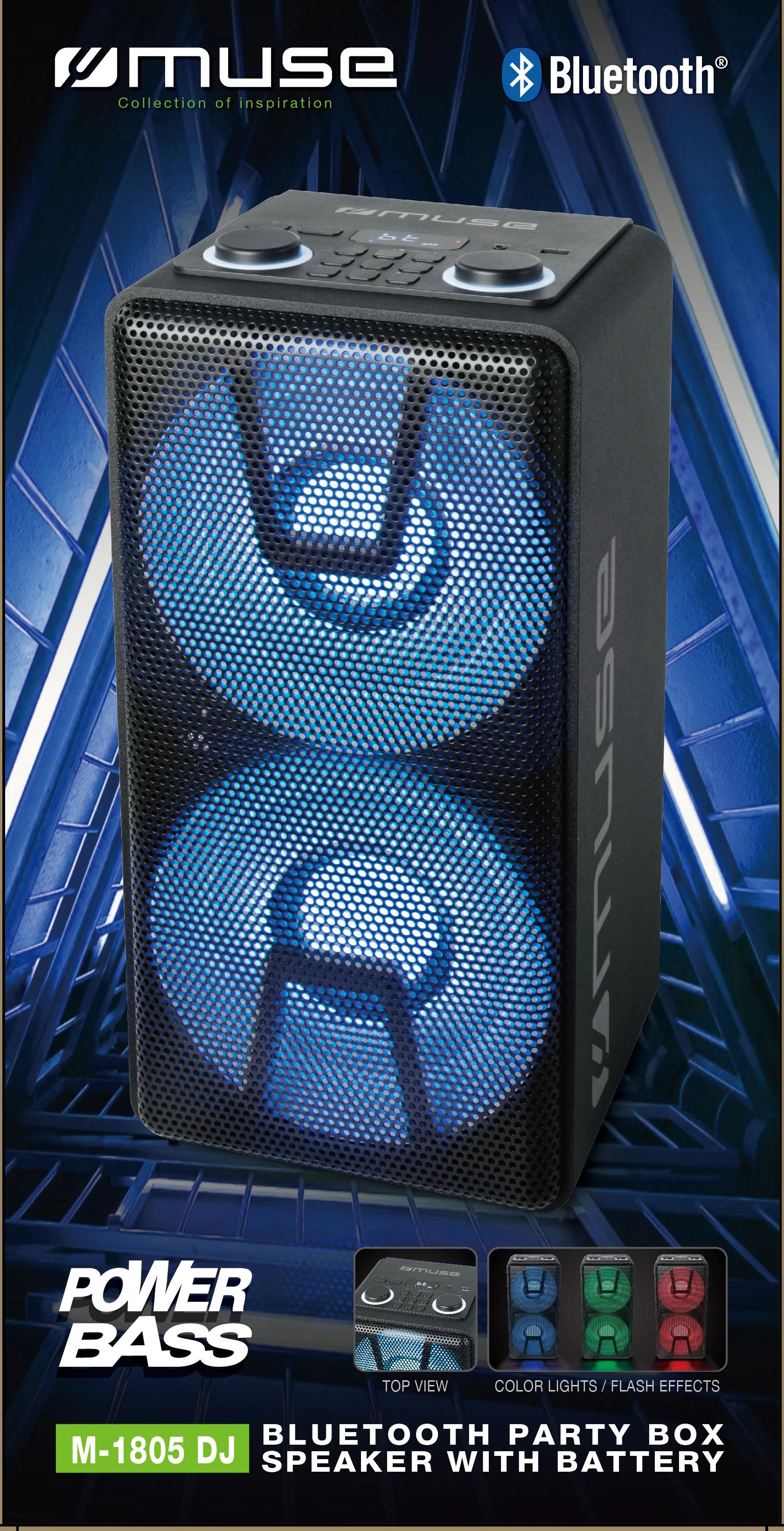 Nešiojama kolonėlė Muse Party Box M-1805 DJ