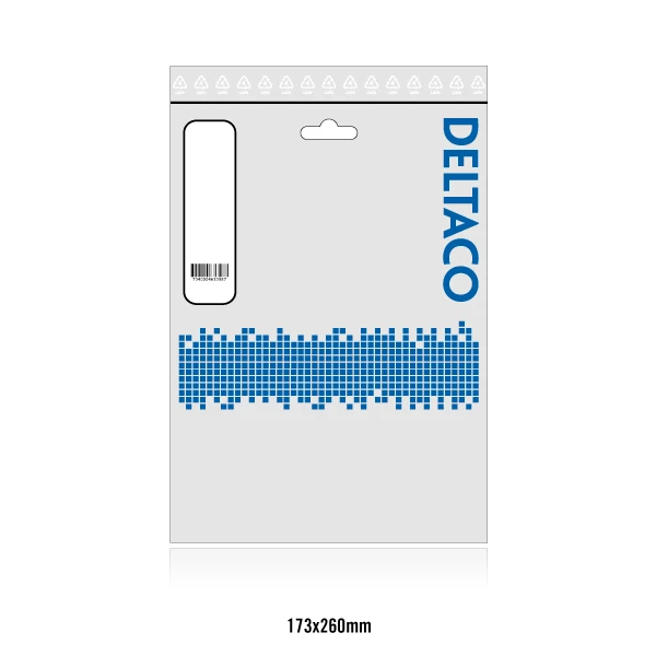 Patch kabelis DELTACO S/FTP Cat6, LSZH, 1m, juodas / SFTP-61SH