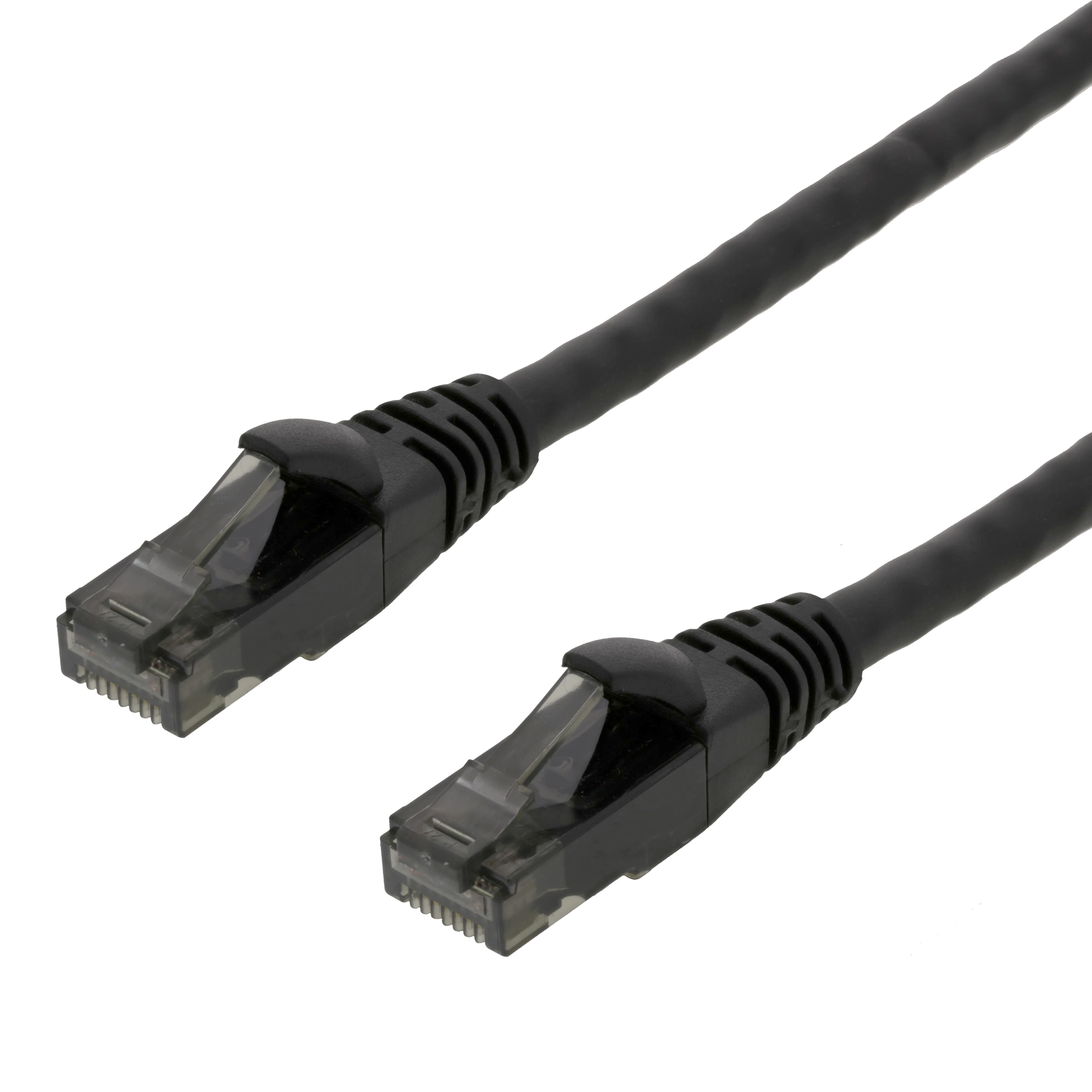 Patch kabelis DELTACO U/UTP High Flex Cat6, 24AWG, 500MHz, LSZH, juodas / UUTP-1502