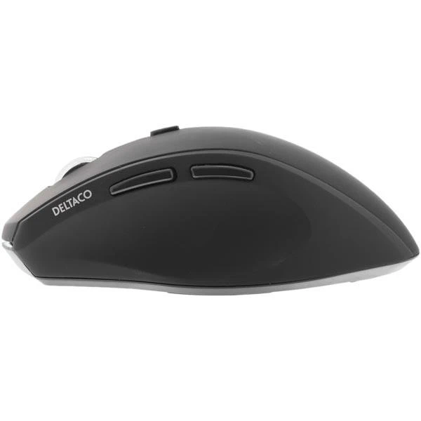 Bevielė optinė pelė DELTACO 1000-1600 DPI, 125 Hz, 6 mygtukai su slinkties mygtuku, 2.4GHz USB nano imtuvas, juoda / MS-805