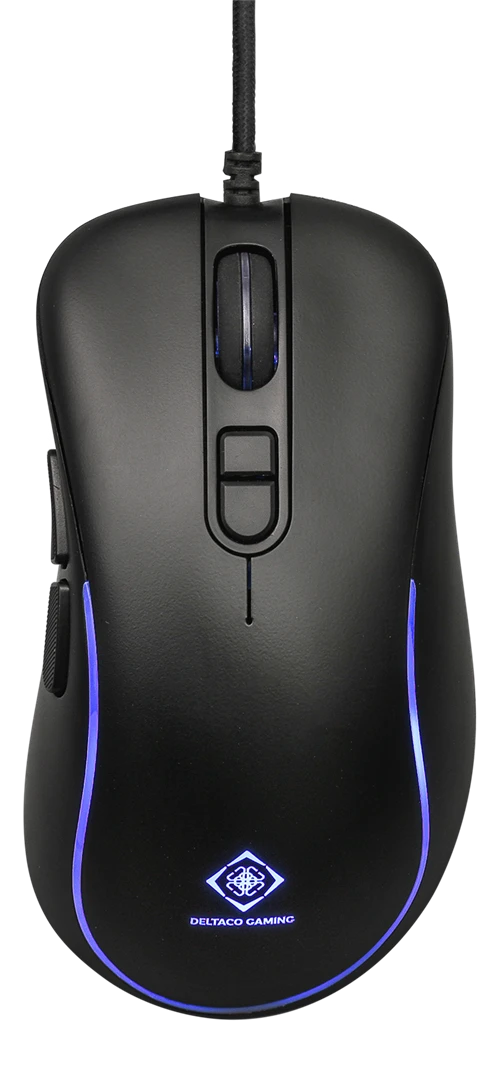 Pelė DELTACO GAMING su laidu, 800-2400 DPI, 125 Hz, RGB-LED, USB, juoda / GAM-104