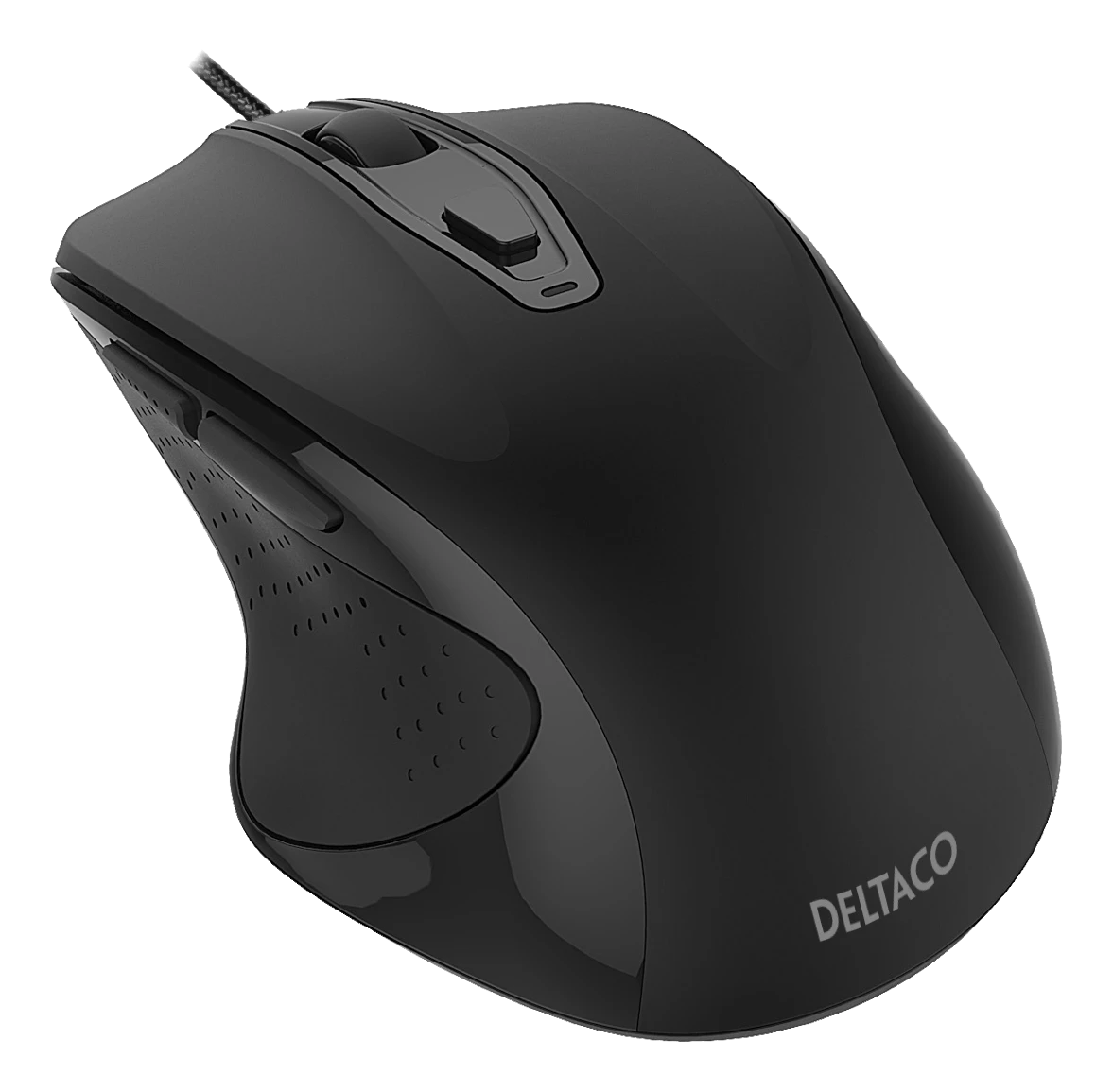 Pelė DELTACO OFFICE su laidu, ergonomiška, tyli, juoda / MS-801
