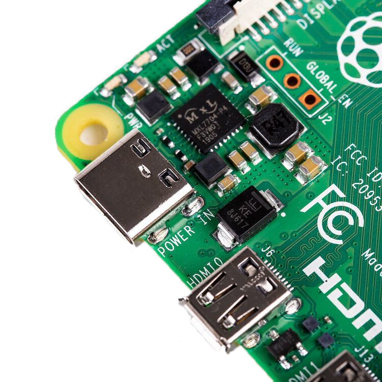 „Raspberry Pi 4“ modelis B, 4 GB RAM, USB C, „Dual Micro HDMI“, „Gigabit Ethernet“ RPI-4MODB4G