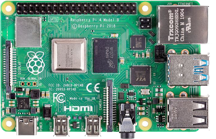 „Raspberry Pi 4“ modelis B, 4 GB RAM, USB C, „Dual Micro HDMI“, „Gigabit Ethernet“ RPI-4MODB4G