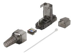 RJ45 kištukas Cat6A, neekranuotas, be įrankių DELTACO pilka / MD-105