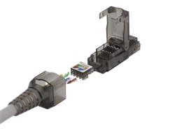 RJ45 kištukas Cat6A, neekranuotas, be įrankių DELTACO pilka / MD-105
