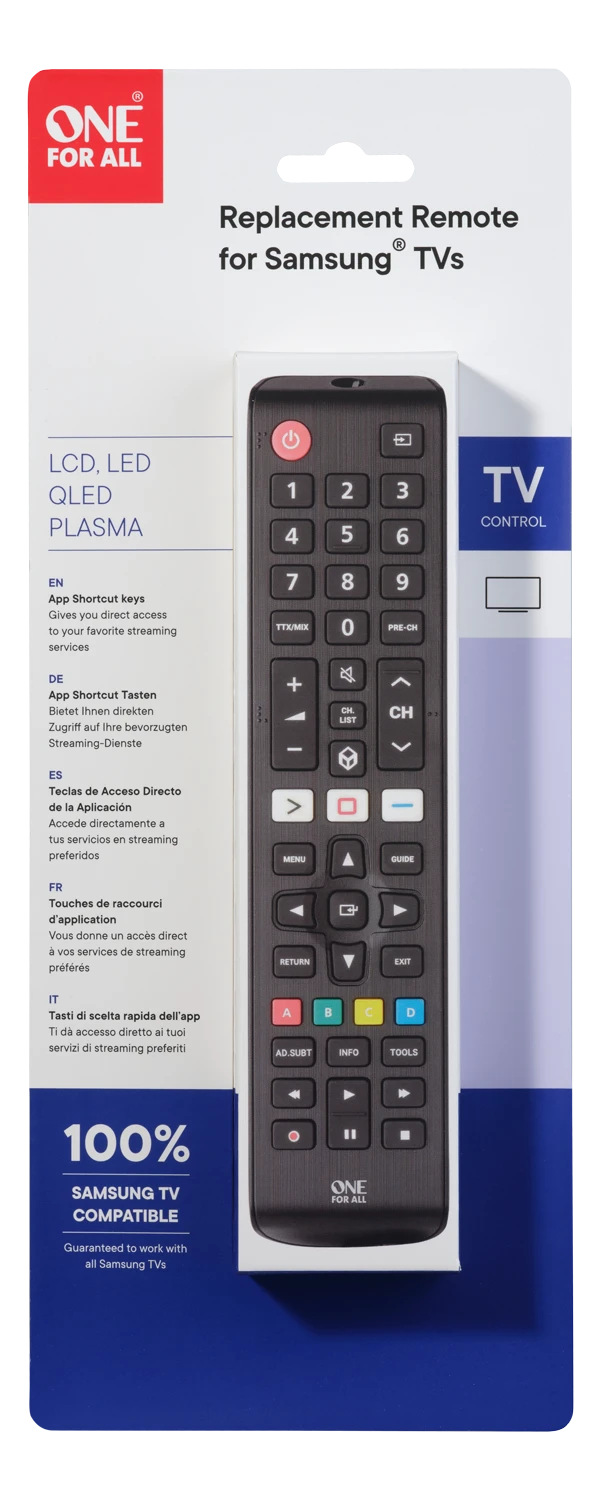 One For All VIENAS VISIEMS URC4910 Samsung pakaitiniams nuotolinio valdymo pultams