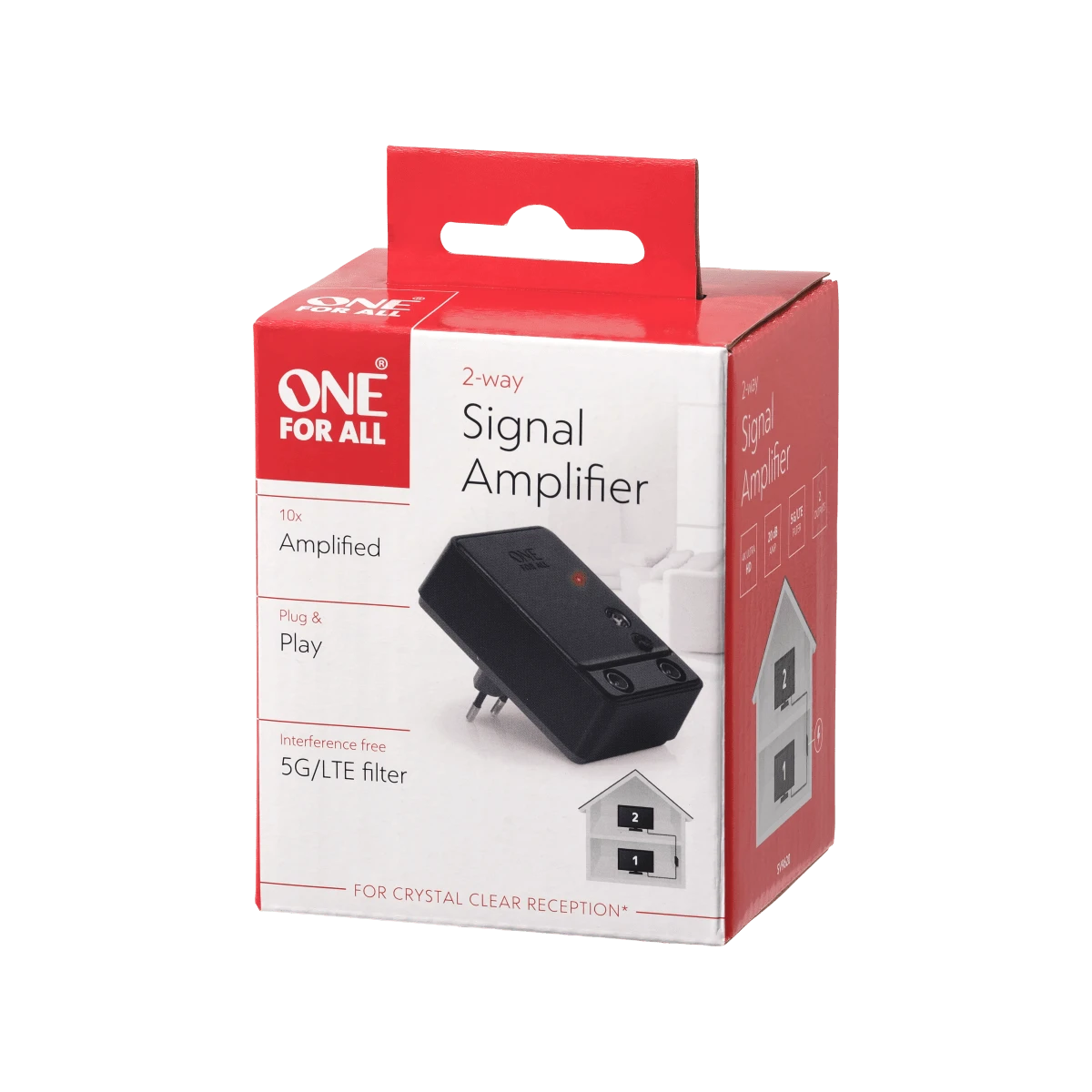 Signalo stiprintuvas ONE FOR ALL EU/SA (C tipas) 230-240V 50Hz 2.5W / SV9620
