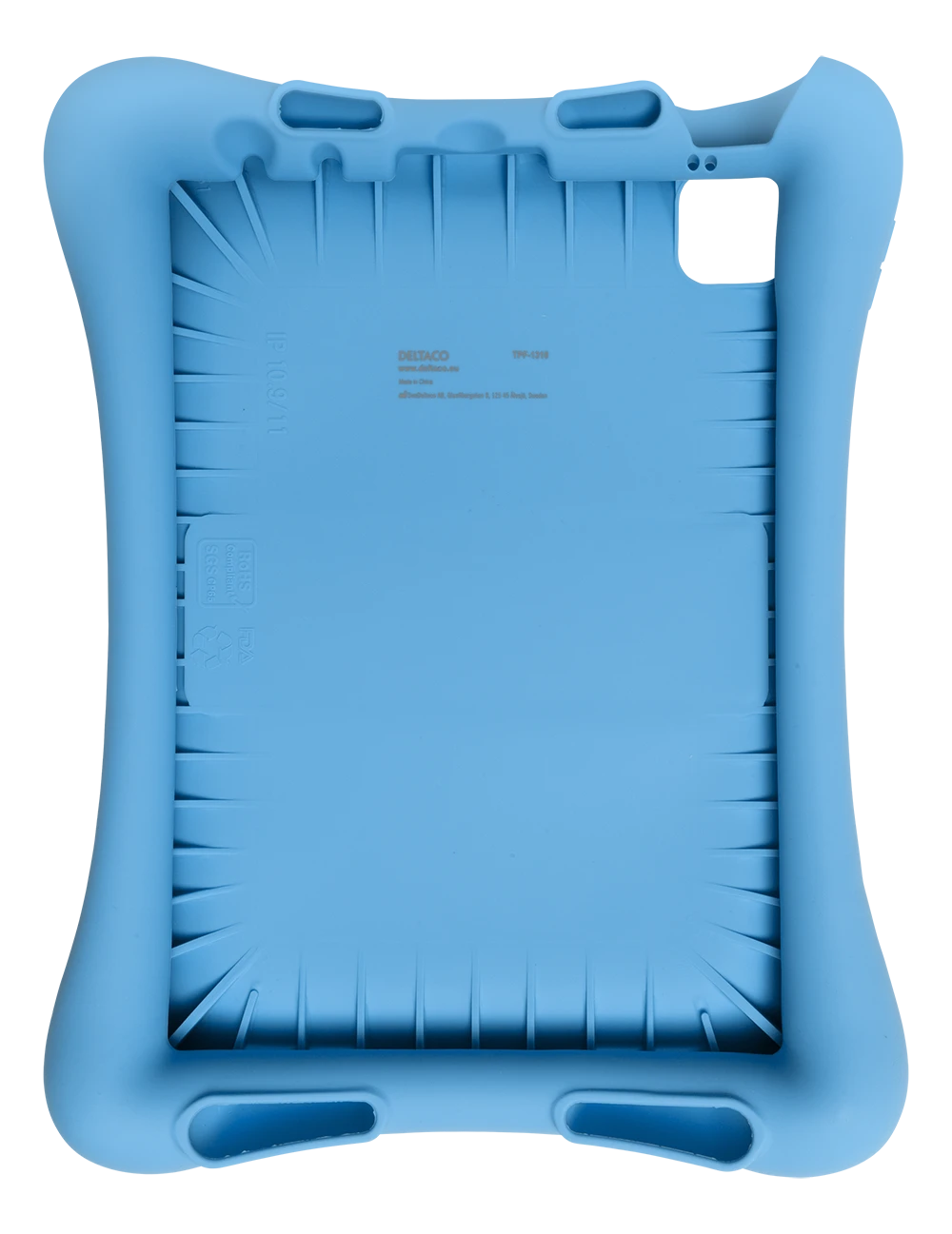 Silikoninis dėklas DELTACO iPad Air 10.9"/Pro 11" 2020/2021, pastatomas, mėlynas / TPF-1310