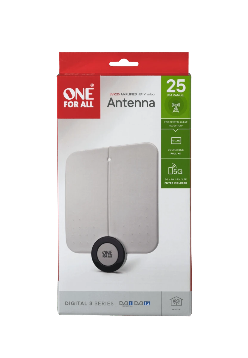 Skaitmeninė vidaus antena ONE FOR ALL FLAT ANT DVB-T2 5G EU / SV9215