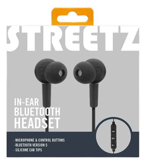 STREETZ BT 5, 10m, 16 Ω ausinės, juodos spalvos HL-BT301