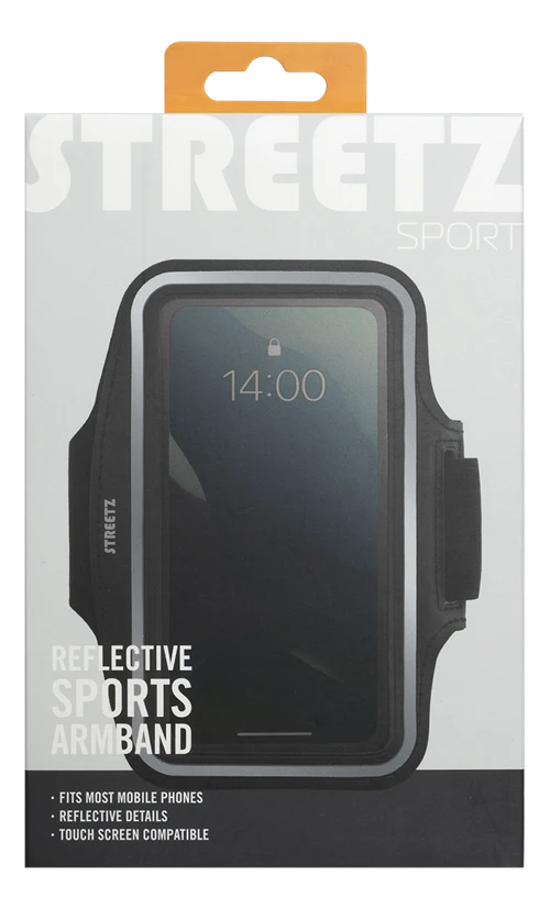 STREETZ Sport dėklas, iki 6.5" ekranams, juodas / SPO-001