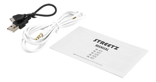STREETZ sulankstomos ausinės BT ausinės, 3,5 mm, baltos HL-BT403