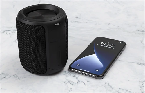 STREETZ vandeniui atspari „Bluetooth“ kolonėlė,TWS, 10 W, IPX7, 3,5 mm,, AUX, su mikrofonu, juoda CM765