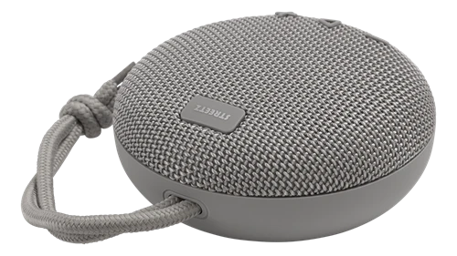STREETZ vandeniui atsparus „Bluetooth“ garsiakalbis, 5 W, AUX, įmontuotas mikrofonas, pilkas CM764
