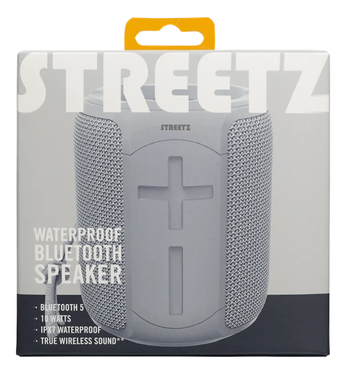 STREETZ vandeniui atsparus „Bluetooth“ garsiakalbis, 2x 5 W, AUX, IPX, CM766