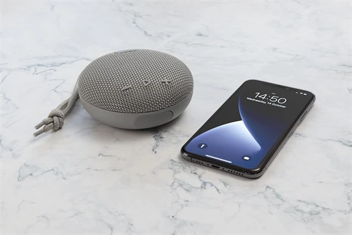 STREETZ vandeniui atsparus „Bluetooth“ garsiakalbis, 5 W, AUX, įmontuotas mikrofonas, pilkas CM764